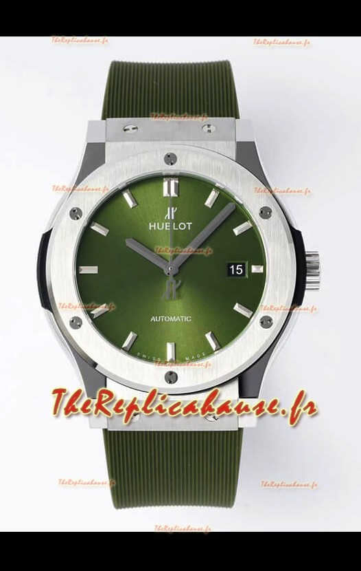 Hublot Classic Fusion acier cadran vert 42MM Montre réplique 1:1 qualité miroir