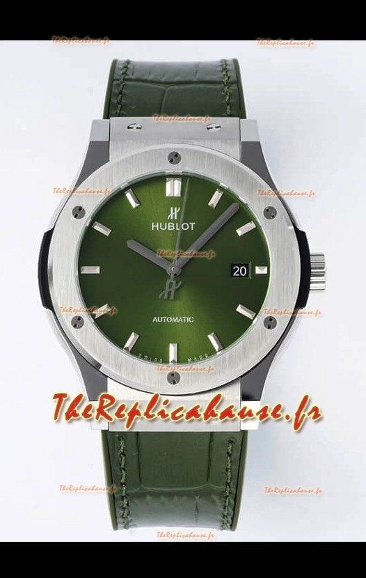 Hublot Classic Fusion Acier Cadran Vert 42MM Montre réplique 1:1 Qualité miroir