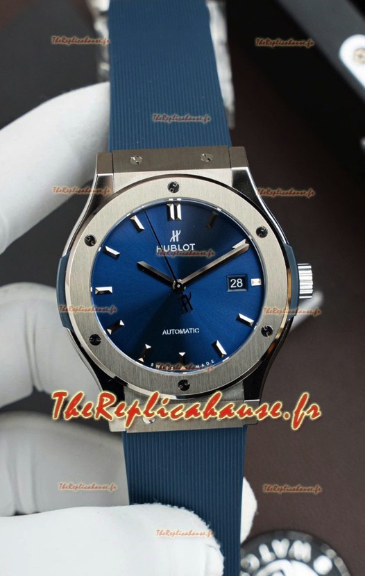 Hublot Super Clone Classic Fusion Titanium Cadran bleu 42 mm
