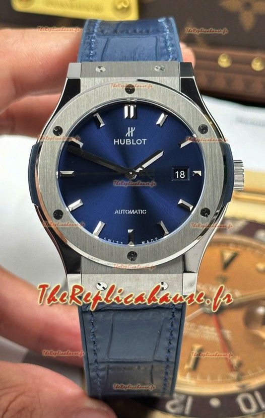 Hublot Super Clone Classic Fusion Titane Cadran Bleu 42 mm
