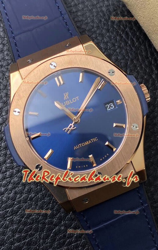 Hublot Classic Fusion Réplique Suisse Miroir 1:1 en acier 904L Cadran bleu 42MM