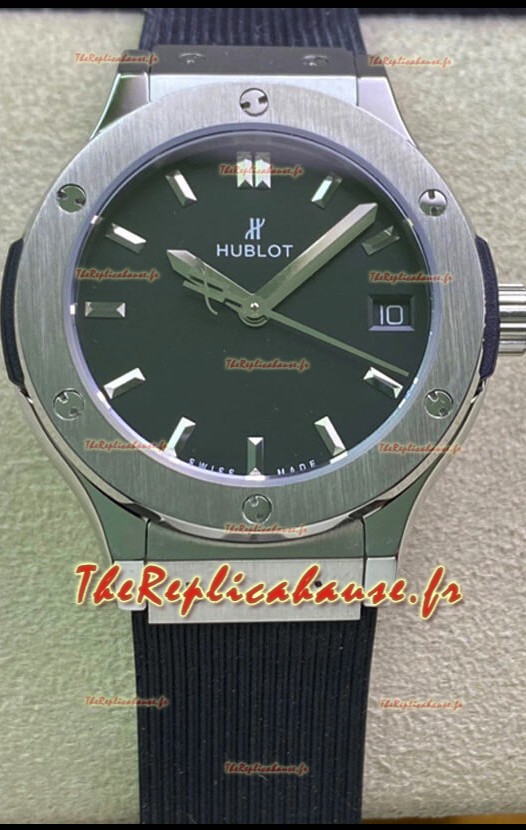 Hublot Classic Fusion en acier inoxydable 33MM Cadran noir Mouvement suisse à quartz Montre de qualité miroir 1:1