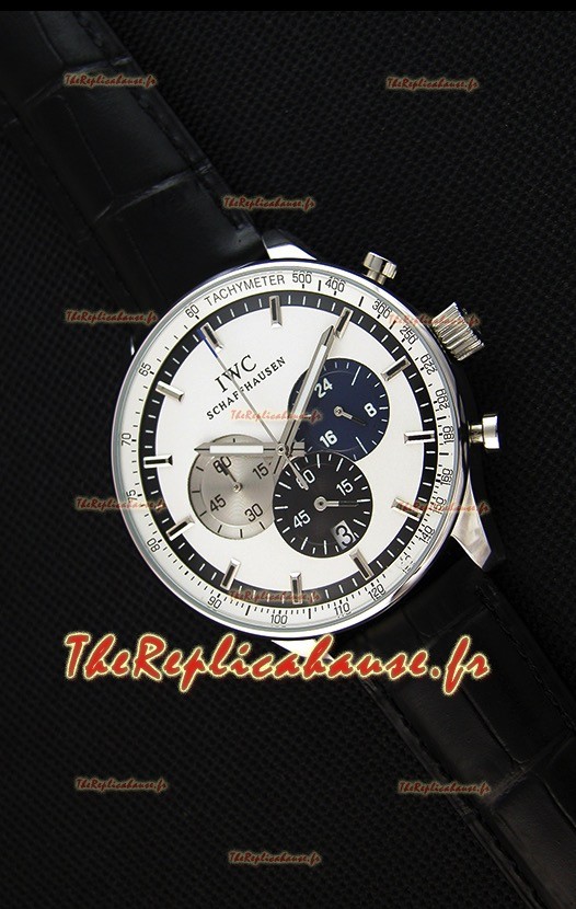 Montre IWC Schaffhausen japonnaise Réplique à mouvement à Quartz avec Cadran Blanc 