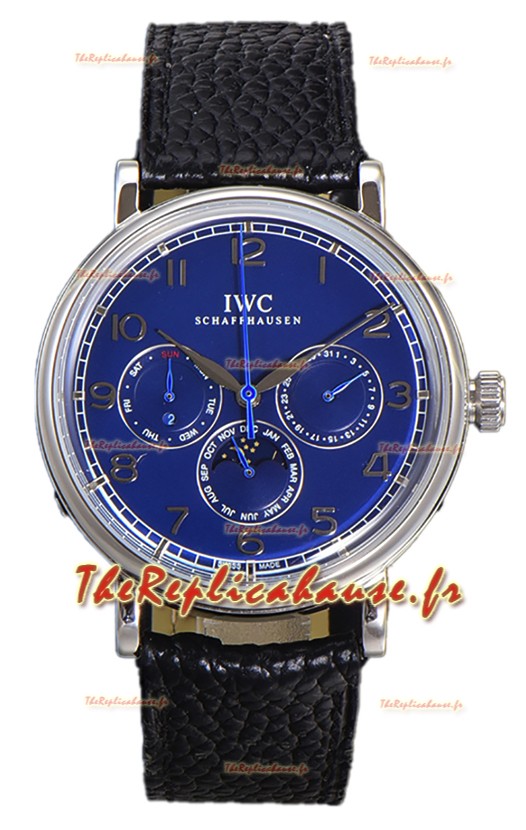 IWC Portofino Perpetual Calendar IW3446 Cadran bleu Suisse Réplique de Montre