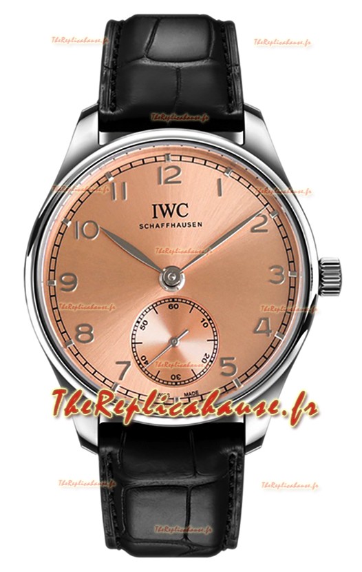 IWC Portugieser Automatic 40 IW358313 Cadran rose en acier inoxydable Montre réplique 1:1 