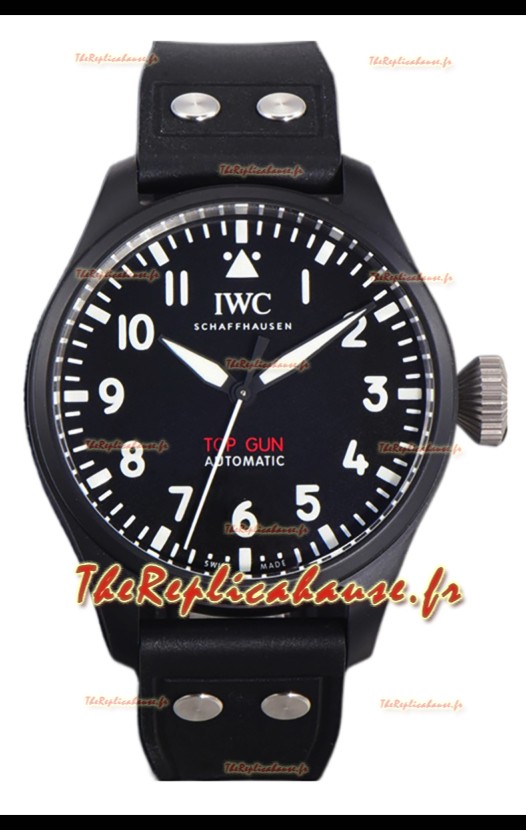 IWC Big Pilot's IW326906 Top Gun Edition 43MM Bracelet cuir Céramique Réplique Suisse