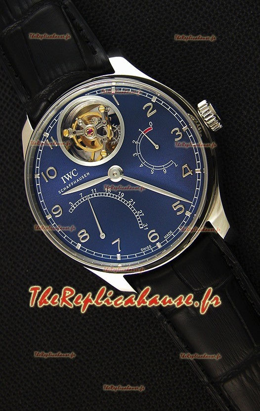 IWC Portugieser Tourbillon Mystere Retrograde cadran bleu UPDATED 2019 Version 
