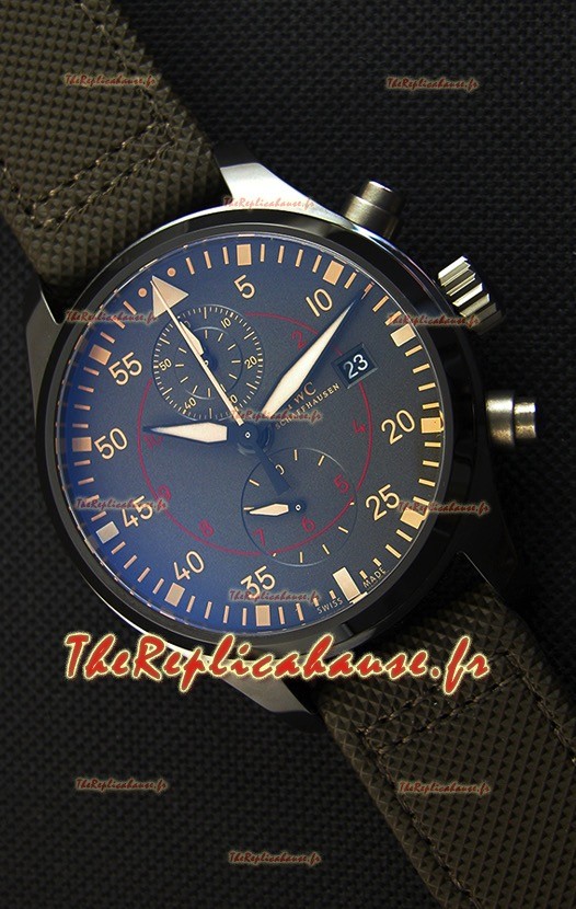 IWC Pilot's Montre chronographe Top Gun Miramar IW389002 Cadran céramique anthracite 1:1 Miroir Réplique 