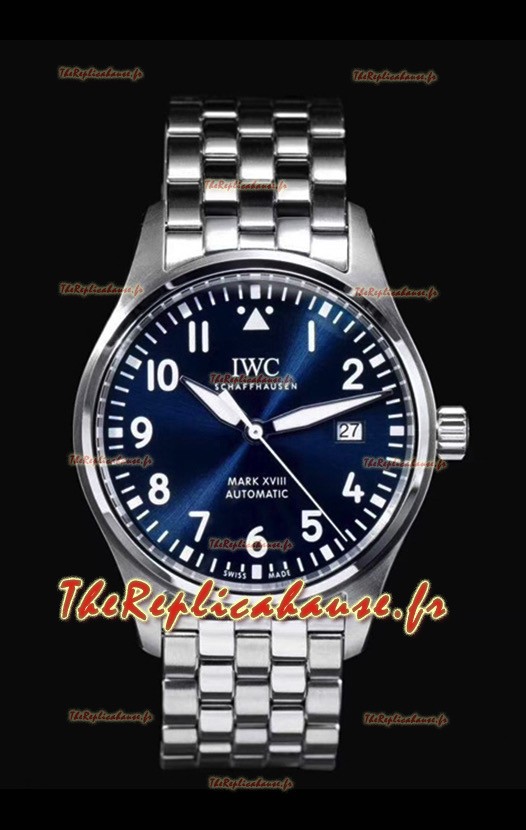 IWC MARK XVIII Le Petit Prince Edition en 904L cadran bleu acier 40MM - Réplique miroir 1:1