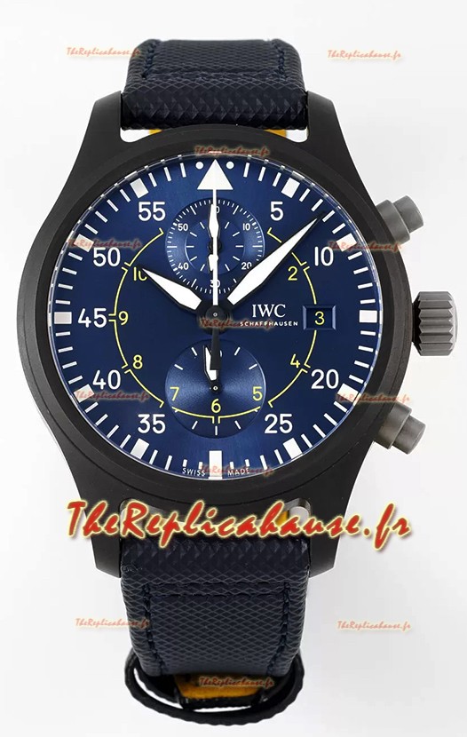 IWC Pilot's Chronograph IW389008 édition Anges Bleus Montre réplique miroir 1:1