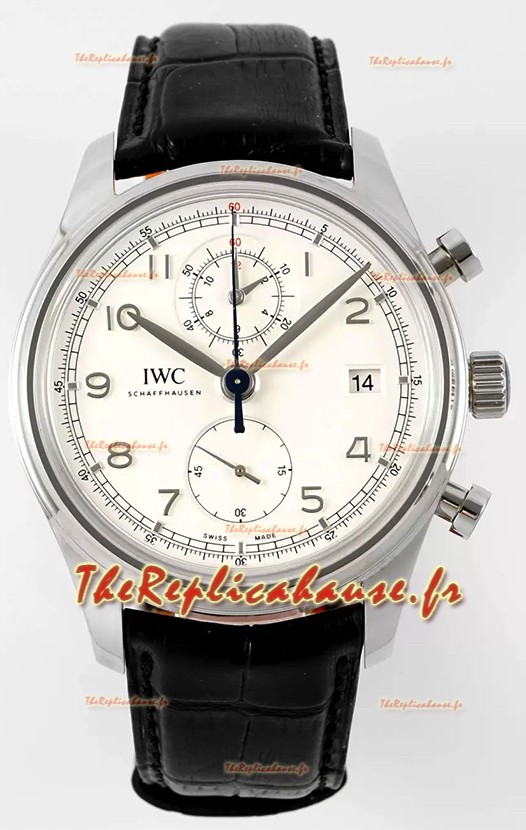 IWC Portugieser Chronograph Classic IW390403 Cadran blanc Réplique Montre Suisse