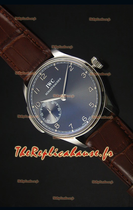 Montre Suisse Miroir à Cadran Gris 1:1 IWC Remontage Manuel Portugais Ref# IW5242