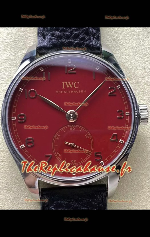 IWC Portugieser Super Clone Automatique 41 IW358315 Cadran rouge dans boîte acier