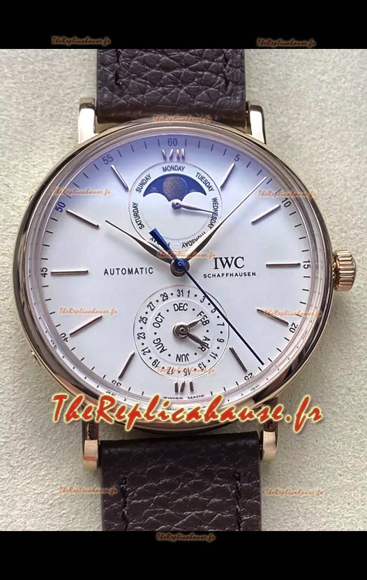 IWC IW359002 Portofino Calendrier Complet Or Rose Réplique Montre Suisse 