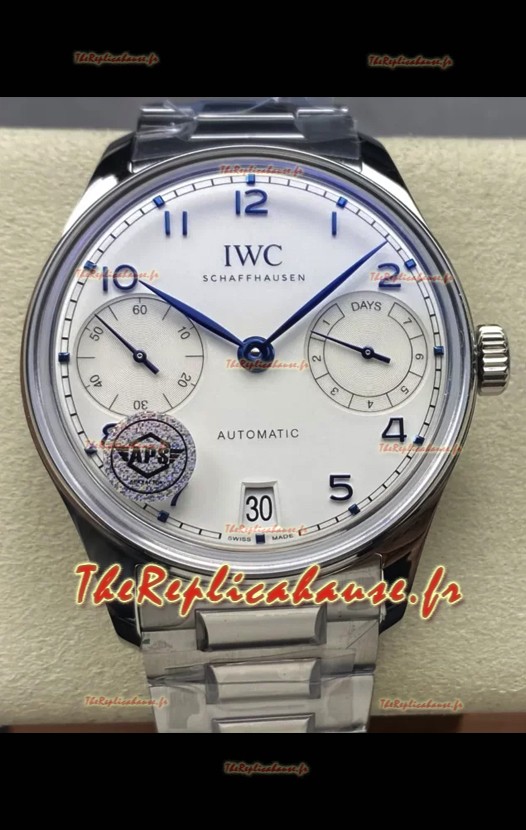 IWC Super Clone Portugieser Montre Réplique Suisse 1:1 Cadran blanc Boîtier acier