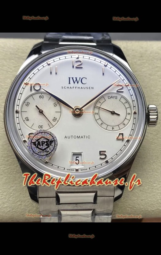 IWC Super Clone Portugieser Montre Réplique Suisse 1:1 Cadran blanc Boîtier acier
