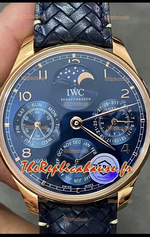 IWC Portugaise Quantième Perpétuel Or Rose Réplique Suisse REF. IW503312