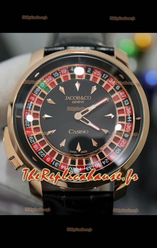 Jacob and Co Roulette Edition en or rose Réplique de la montre 