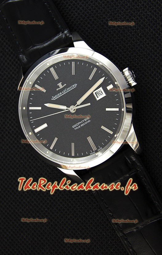 Montre Jaeger LeCoultre Geophysic True Second Suisse Boîtier en acier, Cadran Noir 