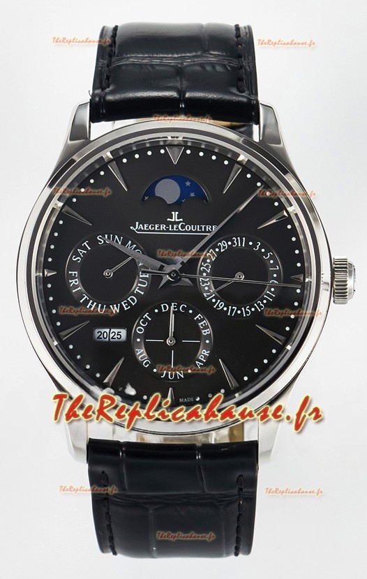 Montre Jaeger LeCoultre Super Clone Master Calendrier Perpétuel Ultra-fin Cadran Gris