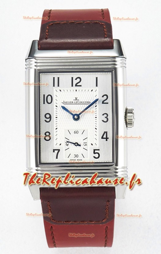 Jaeger-LeCoultre Reverso Super Clone DuoFace Noir/Acier Blanc Réplique Montre