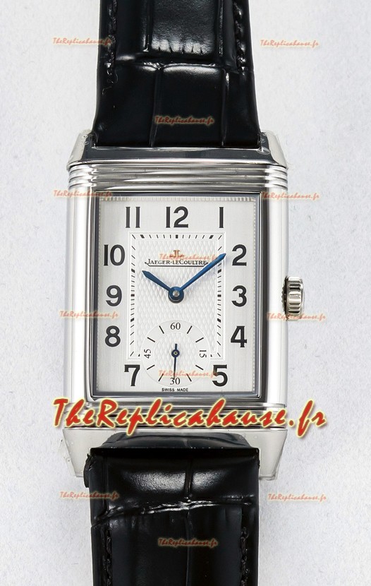 Jaeger-LeCoultre Reverso Super Clone DuoFace Acier noir/blanc Réplique Montre