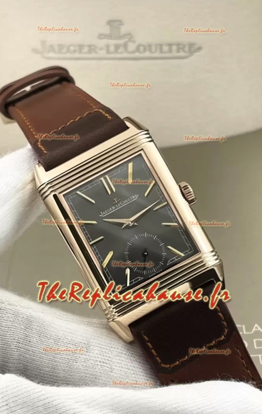 Jaeger-LeCoultre Reverso DuoFace Montre avec boîtier en or rose et mouvement automatique suisse