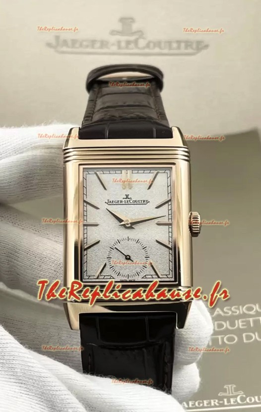Jaeger-LeCoultre Reverso DuoFace Montre Boîtier Or Rose Cadran Brun Mouvement Automatique Suisse