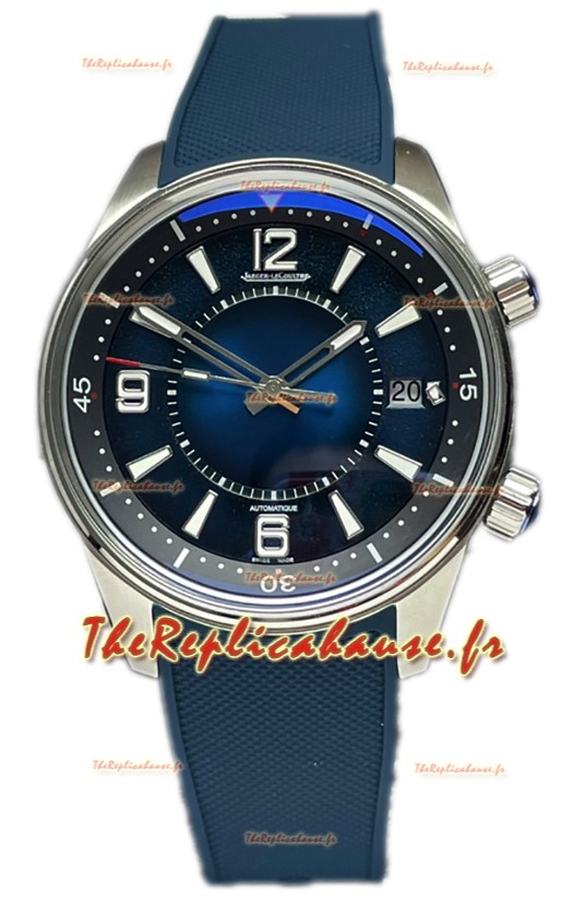 Jaeger LeCoultre Polaris Date Cadran bleu Bracelet caoutchouc Montre réplique 1:1 42MM