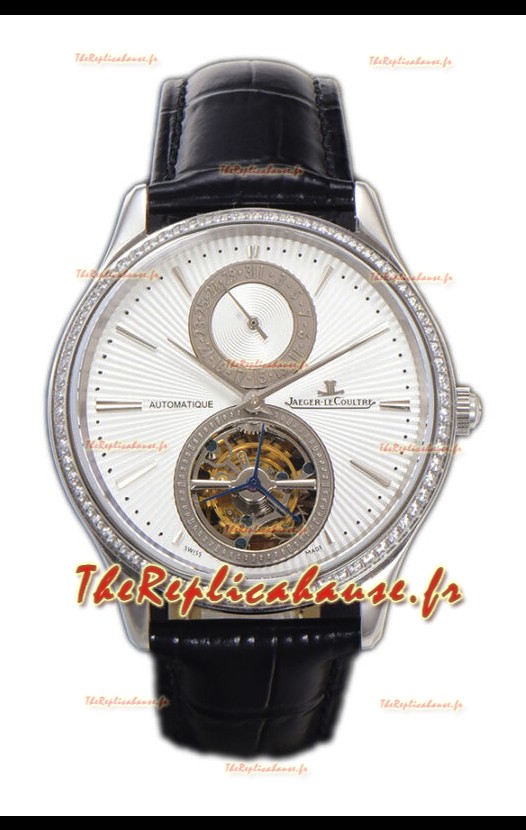 Jaeger LeCoultre Master Ultra-Thin Tourbillon Cadran blanc Boîtier acier inoxydable