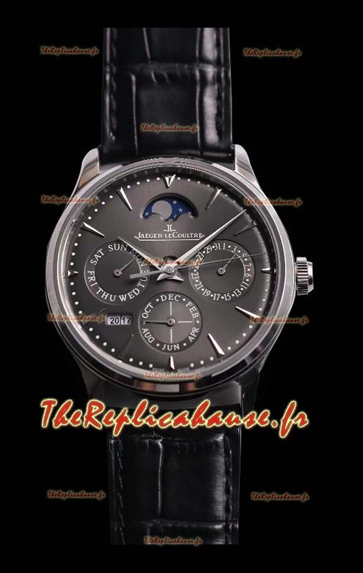 Montre Jaeger LeCoultre Master Ultra Fin Perpétuel Réplique Suisse avec cadran noir