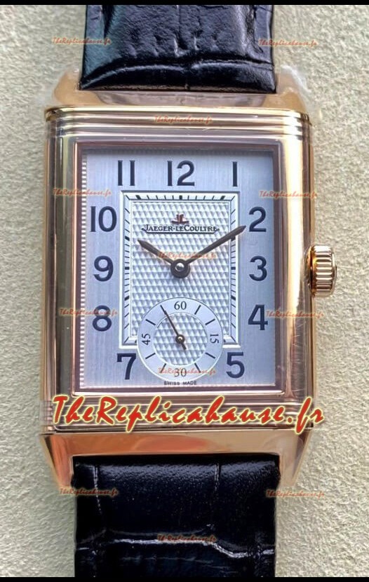Jaeger-LeCoultre Reverso DuoFace Montre avec boîtier en or rose et mouvement automatique suisse