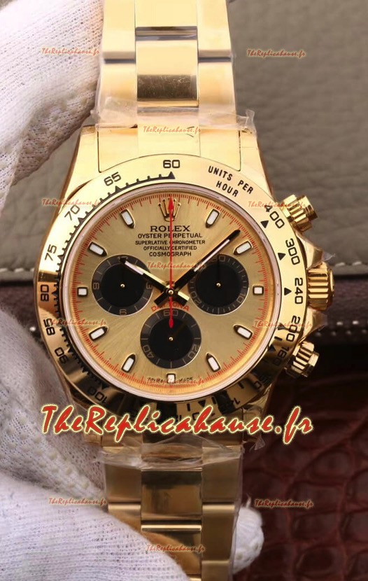 Montre Rolex Cosmograph Daytona 116508 Or Jaune Mouvement original Cal.4130 - Montre améliorée Ultimate 904L Acier