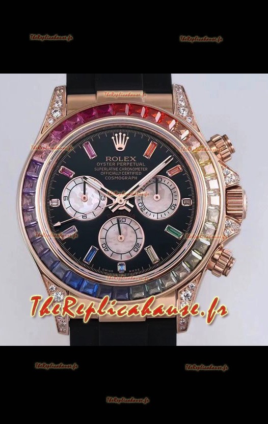 Montre Rolex Cosmograph Daytona 116598 Or Rose Miroir 1:1 Mouvement Cal.4130 - Montre ultime en acier 904L
