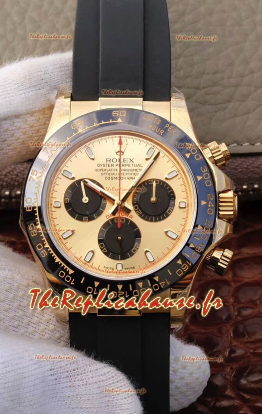 Montre Rolex Cosmograph Daytona 116508 Or Jaune Mouvement original Cal.4130 - Montre améliorée Ultimate 904L Acier