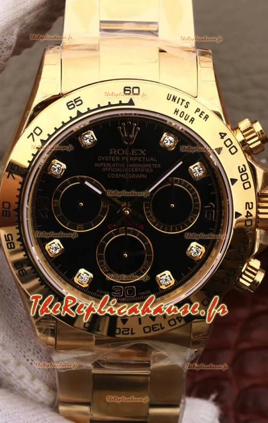 Montre Rolex Cosmograph Daytona 116508 Or Jaune Mouvement original Cal.4130 - Montre améliorée Ultimate 904L Acier
