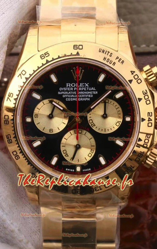 Montre Rolex Cosmograph Daytona 116508 Or Jaune Mouvement Original Cal.4130 - Amélioré Ultimate Acier 904L
