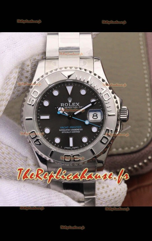 Montre Rolex Yachtmaster Cadran Bleu 1:1 Réplique Suisse Montre 37MM dans un boîtier en acier 904L