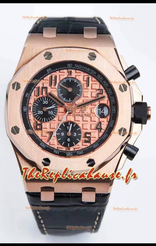 Audemars Piguet Royal Oak Offshore Cadran Champange Chronographe Miroir 1:1 Réplique Montres - 904L Acier 