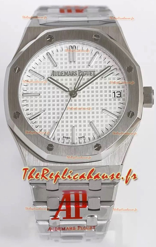 Audemars Piguet Royal Oak 15510 41MM Cadran Blanc 904L Acier CALIBRE 4302 Mouvement 1:1 Miroir Réplique