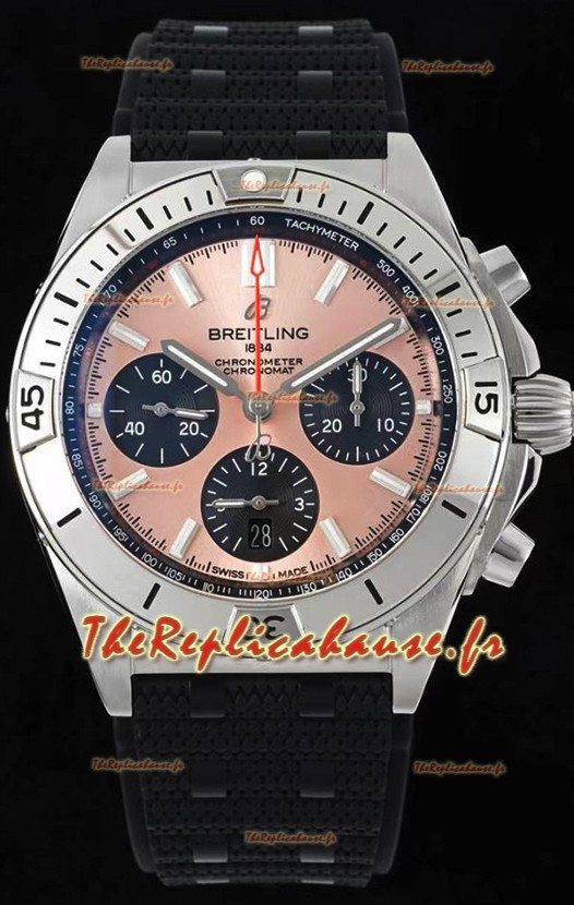 Breitling Chronomat B01 42 Edition Suisse 904L Acier Cadran Rose Miroir 1:1 Réplique Montres