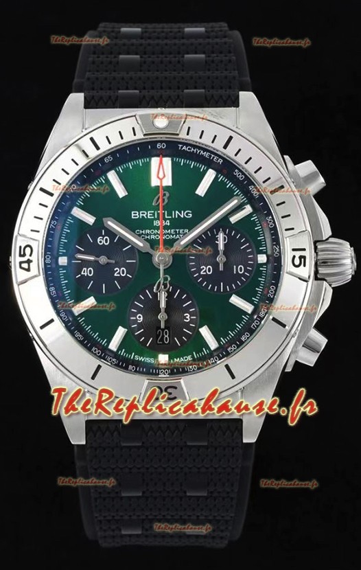 Breitling Chronomat B01 42 Edition Suisse 904L Acier Cadran Vert Réplique Montre Miroir 1:1