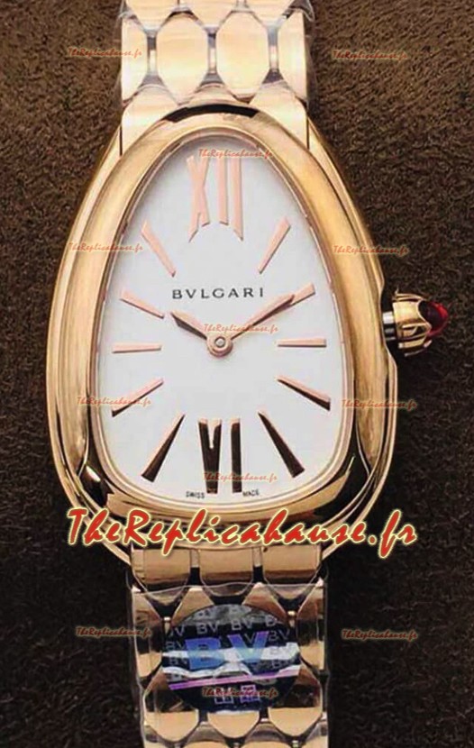 Bvlgari Serpenti Seduttori Edition Montre en Or Rose - Réplique Miroir 1:1
