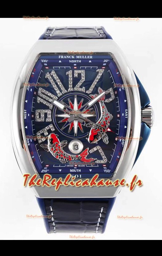 Franck Muller Vanguard KOI V45 YT SC DT AC BL KOI 2 Réplique Suisse 