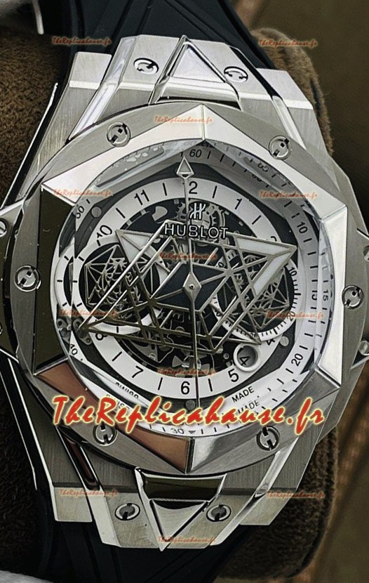 Hublot Big Bang UNICO Sang Bleu II Acier Inoxydable Réplique Suisse de Qualité Miroir 1:1 