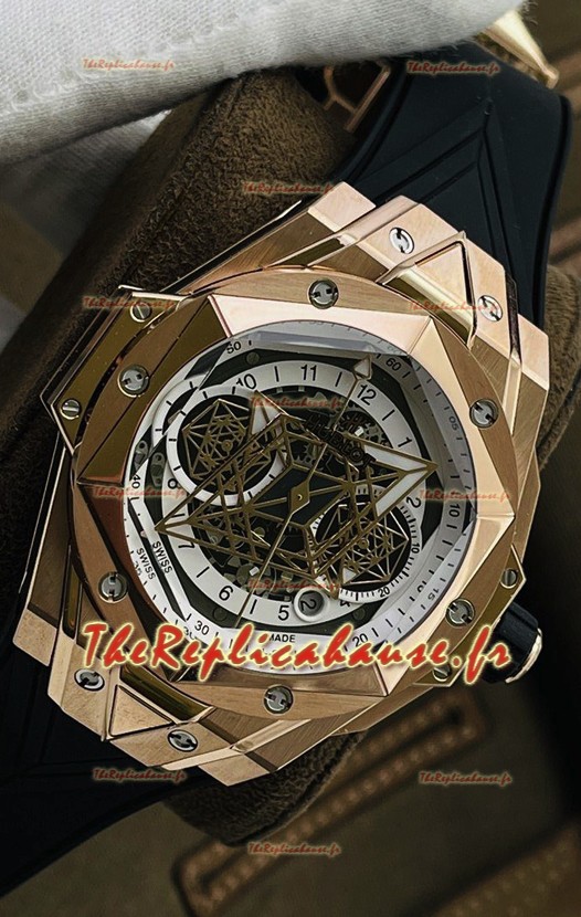 Hublot Big Bang UNICO Sang Bleu II Or Rose Réplique Suisse 1:1 Qualité Miroir 