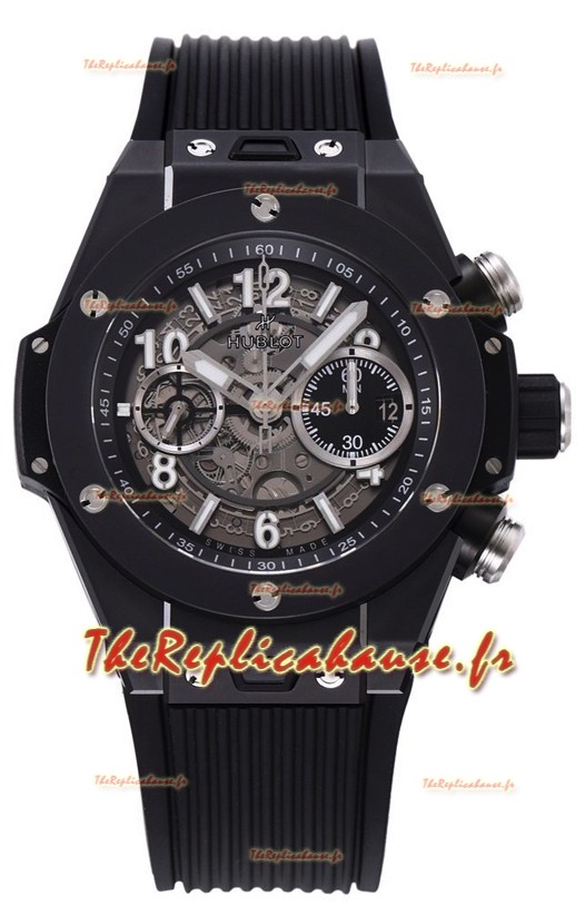 Hublot Big Bang Unico Boîtier Céramique Noire Edition Miroir 1:1 Réplique Suisse