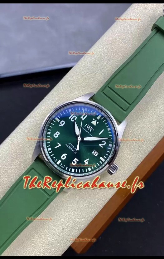 IWC Pilot MARK Series IW328205 1:1 Miroir Réplique Suisse avec cadran et bracelet verts
