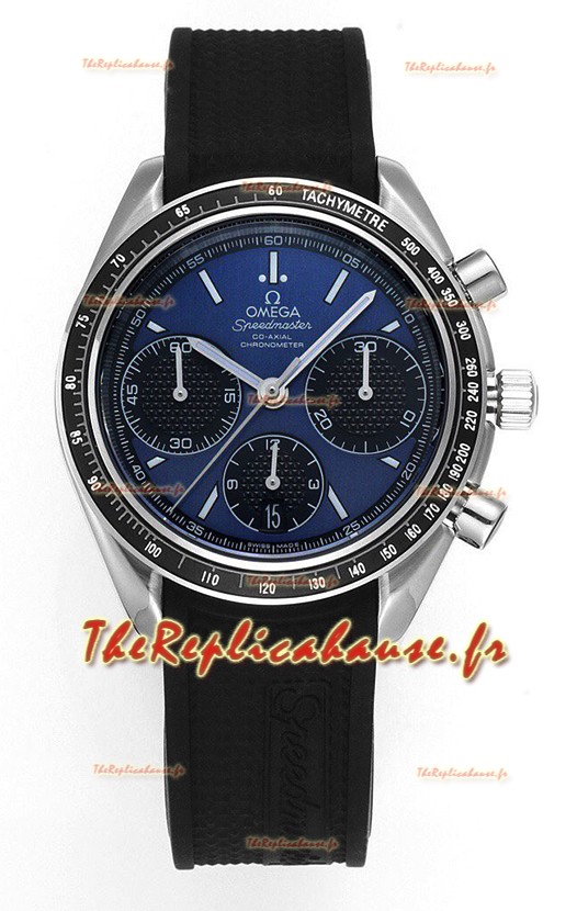 Omega Speedmaster Racing 904L Chronographe en Acier Réplique 1:1 Miroir à cadran bleu