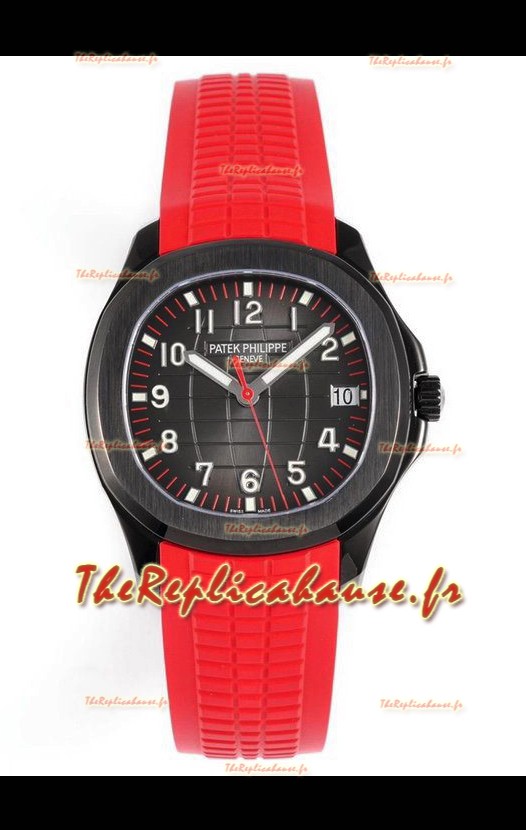 Patek Philippe Aquanaut 5167 Black Venom Edition 1:1 Miroir Réplique Montres -bracelet rouge